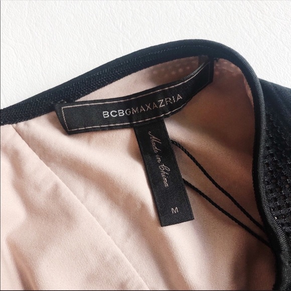 NWT BCBG MaxAzria Black and Nude Dress Sz.M - Picture 6 of 7
